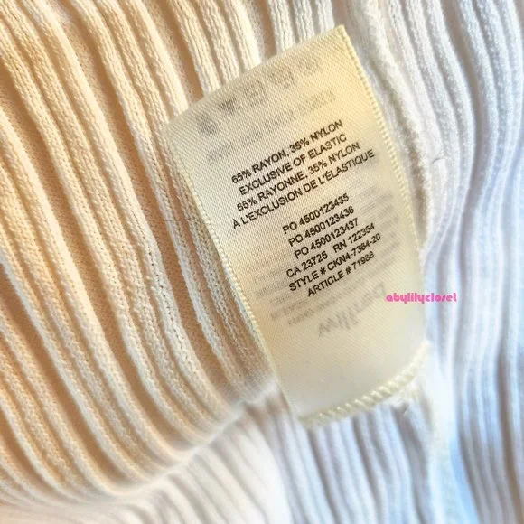 Aritzia Wilfred Knit Slit Skirt White XS - Picture 12 of 12